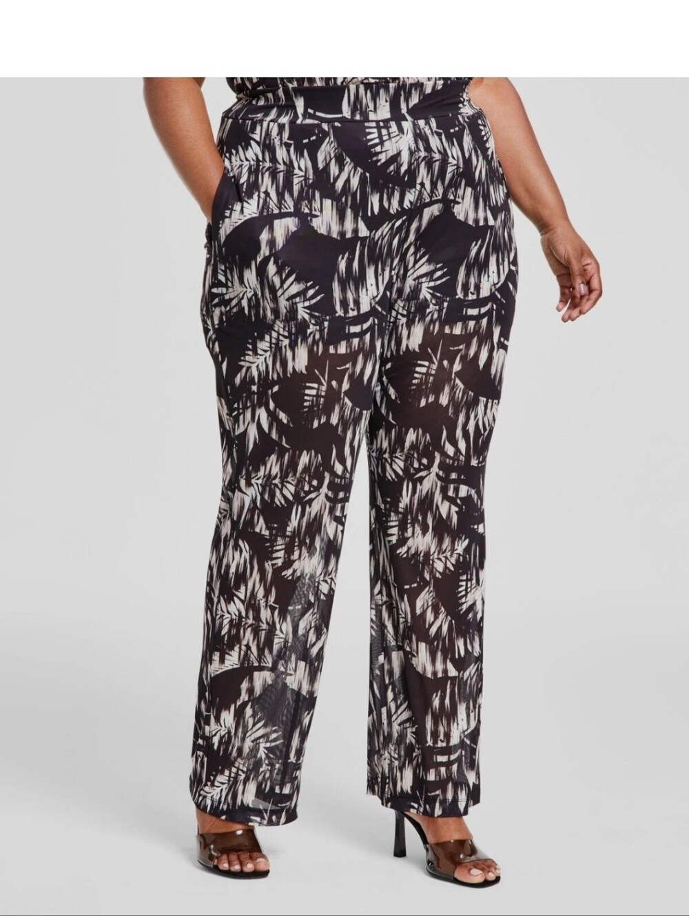 NEW Beach Pool Semi-Sheer Womens Plus Size 3X with Built-in Shorts Retail $69.00